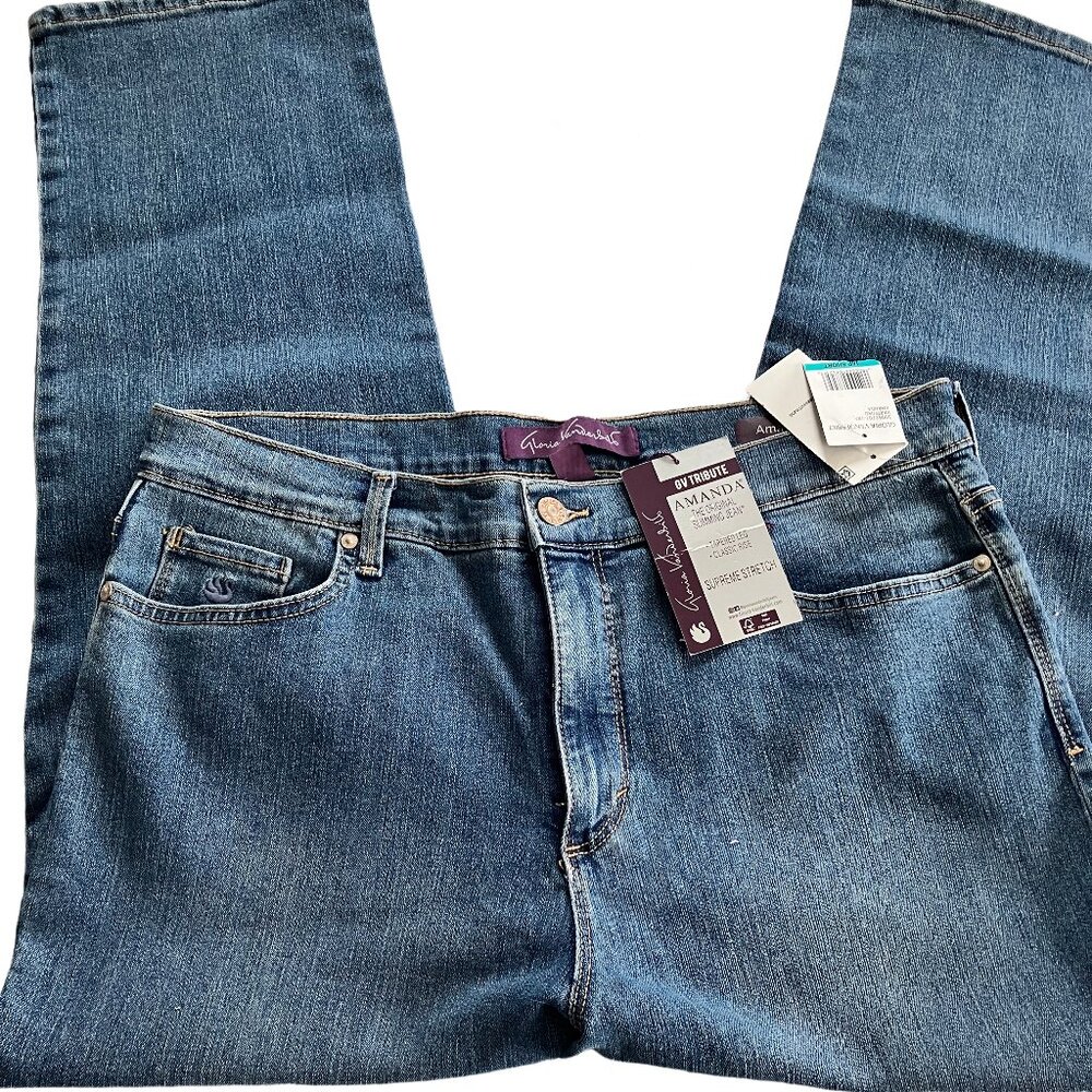 NWT Gloria Vanderbilt "Amanda" Slimming Jeans Size:  16P - Picture 6 of 8